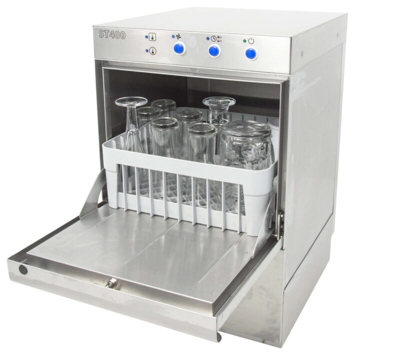 Lavavajillas industrial cesta 40x40 cm Línea Varsovia ST400B con bomba de desagüe.