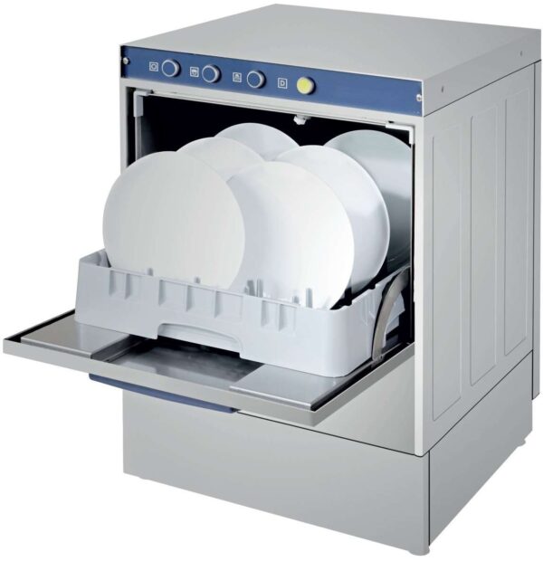 Lavavajillas Industrial con Bomba de Abrillantador y Desagüe Cesta de 50x50cm ESTAMBUL CH500ECOB