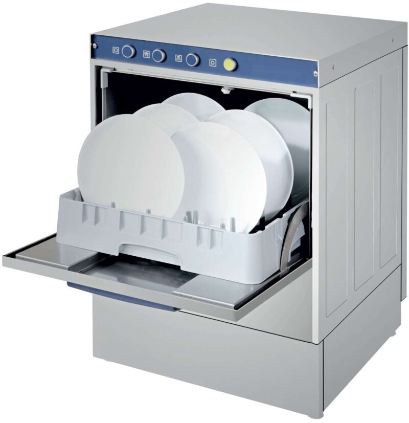 Lavavajillas Industrial con Bomba de Abrillantador y Desagüe Cesta de 50x50cm ESTAMBUL CH500ECOB