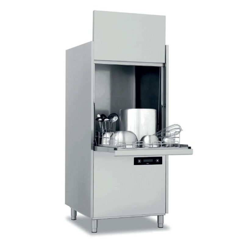 Lavaobjetos con cesta 70x70 cm Altura lavado 85 cm de 850x850x2190h mm VERONA V7070RC con recuperador de calor