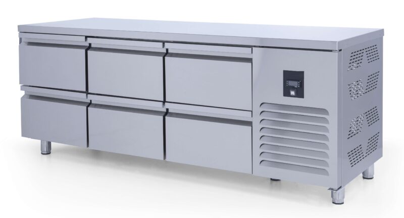 Mesa Refrigerada 6 cajones GN1/1 Fondo 700 de 2000 x700 x850h mm ESTAMBUL