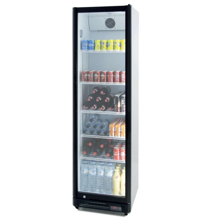 Armario Expositor Refrigerado 410 litros Puerta de Vidrio de 580 x610 x1980h mm PEKIN CS410NS. 75kg