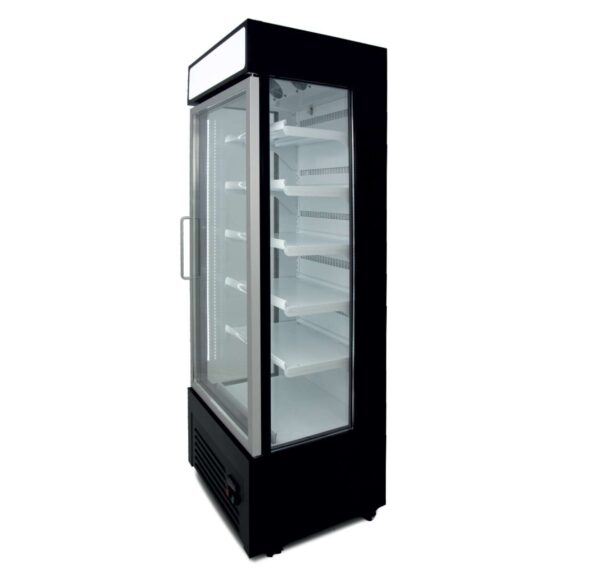 Armario Refrigerado Ventilado con Laterales de cristal 400 litros con 5 estantes COLOR NEGRO VISION400N