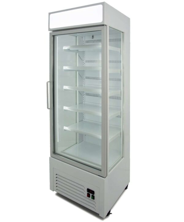 Armario Refrigerado Ventilado con Laterales de cristal 400 litros con 5 estantes COLOR BLANCO VISION400B