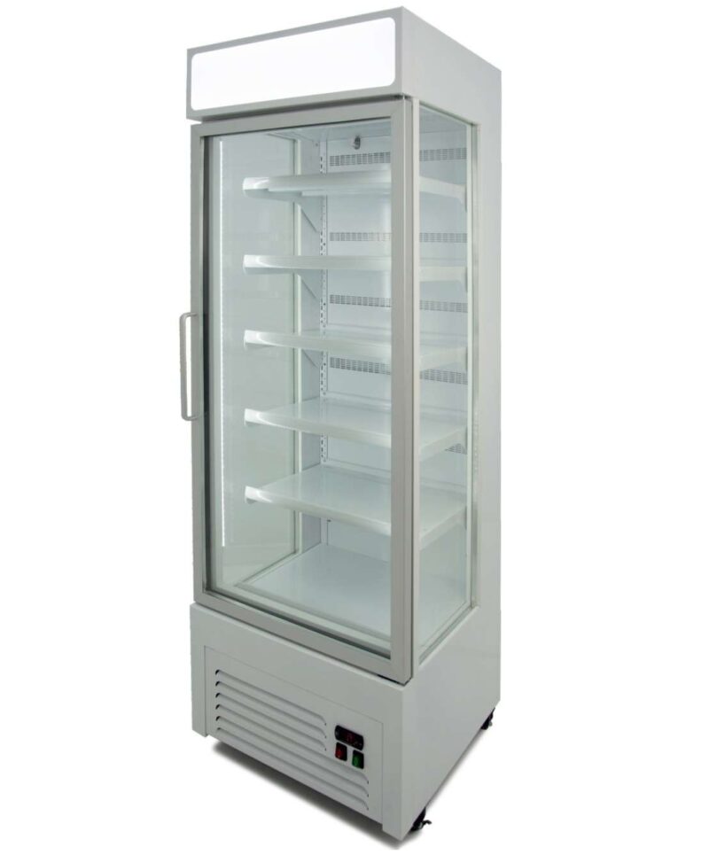 Armario Refrigerado Ventilado con Laterales de cristal 400 litros con 5 estantes COLOR BLANCO VISION400B