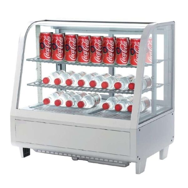 Vitrina Refrigerada Sobremesa 100 litros Blanco de 682 x450 x675h mm Línea Pekín XCW-100L-B