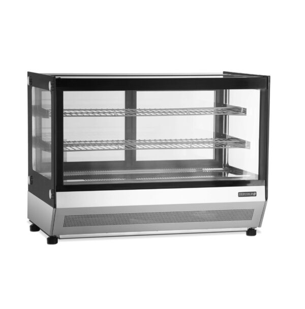 Vitrina refrigerada sobremostrador Cristal Recto 900X560X670h mm Línea VIBORG LCT900F-P