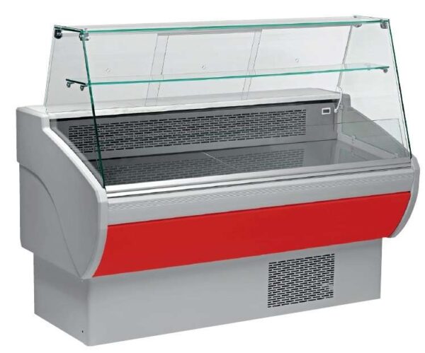 Vitrina Refrigerada Expositora Fondo 800 de 1530 x800 x1260h mm AVEIRO VPL150-R color rojo