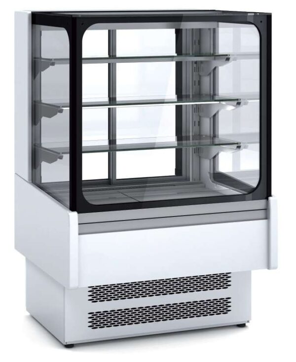 Vitrina Expositora Refrigerada Ventilada Cristal Recto para chocolates dim.600x730x1379h mm Línea Córdoba VVB-6-6-R