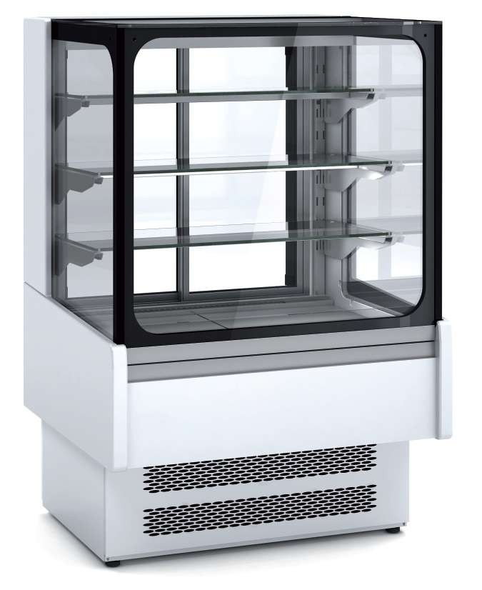 Vitrina Expositora Refrigerada Ventilada Cristal Recto para chocolates dim.950x730x1379h mm Línea Córdoba VVB-6-9-R
