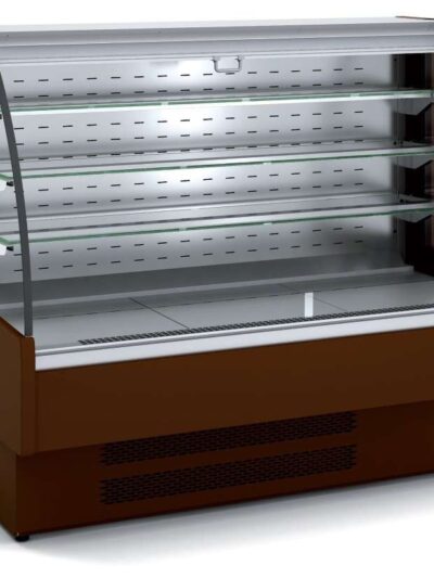 Vitrina Expositora Refrigerada Ventilada Cristal Curvo Autoservicio dim.600x730x1098h mm Línea Córdoba VVAM-6-6-C