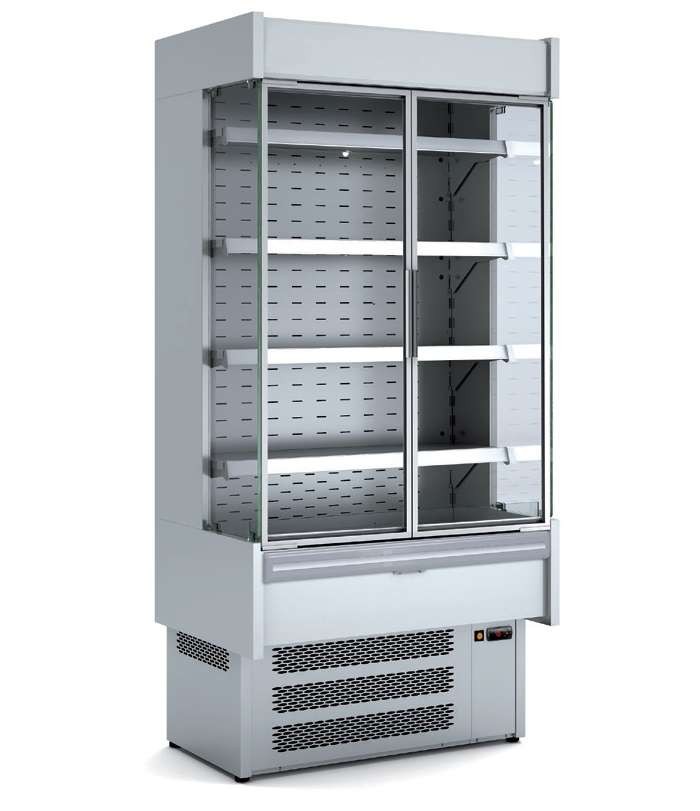 Vitrina Expositora Mural inoxidable con Puertas dim.1220x725x2022h mm Línea Córdoba MI-6-125-EG