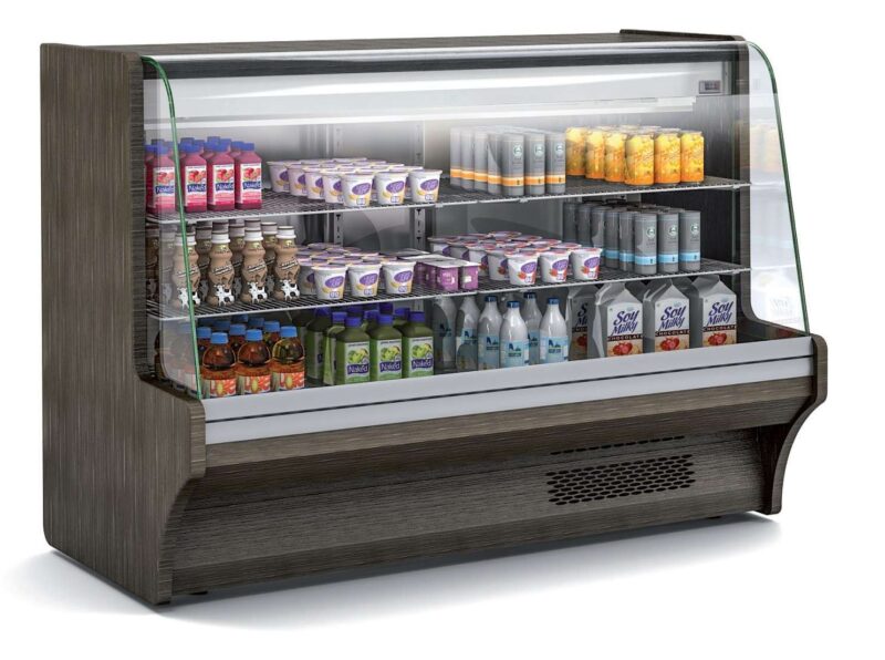 Vitrina Expositora Cerrada Exterior en acero inoxidable AISI-304, excepto lateral.dim.1300x770x1076h mm Línea Córdoba VC-8-13-I