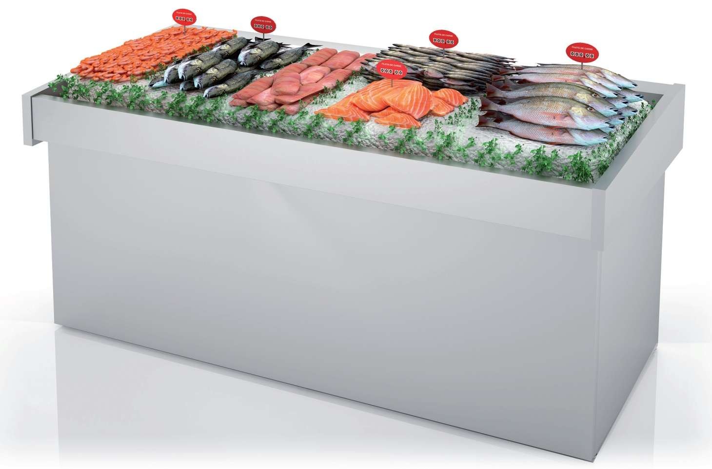 Mostrador Pescado neutro dim.1700x950x990h mm Línea Córdoba DBNP-170