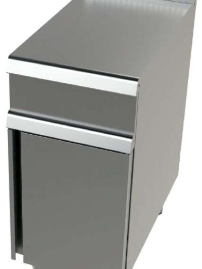Mueble neutro acero inoxidable Serie 700 con medidas 400x730x900 h mm JUNEX BA7N400