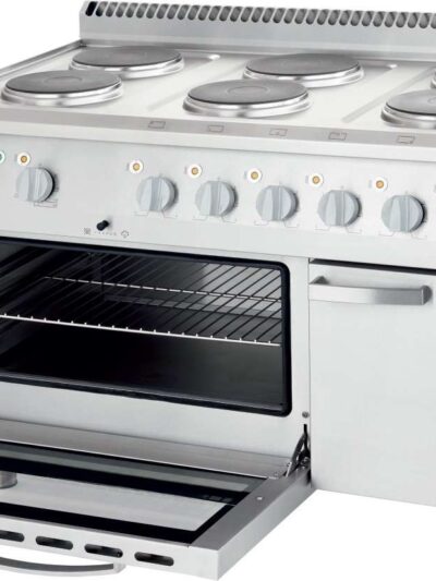 Cocina eléctrica con horno convección 6 zonas 1200x700x850h mm 6x2,6Kw Línea Varsovia