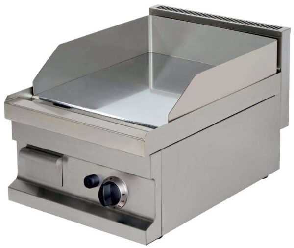 Fry tops a gas sobremesa liso acero rectificado 15 mm 4,8kw 400x600x265h mm GG604 Línea Estambul