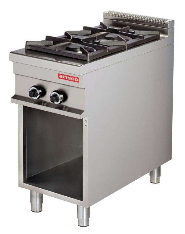 Cocina a gas 2 fuegos 2x8kw 425x900x900h mm GR911 Línea Estambul
