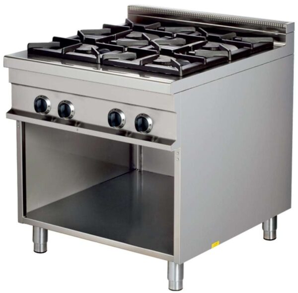 Cocina a gas 4 fuegos 4x8kw 850x900x900h mm GR921 Línea Estambul