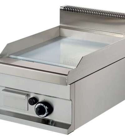 Fry tops a gas sobremesa liso acero rectificado 15 mm  6kw 400x700x290h mm GG711SR Línea Estambul