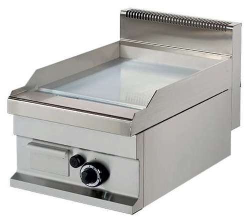 Fry tops a gas sobremesa liso acero rectificado 15 mm  6kw 400x700x290h mm GG711SR Línea Estambul