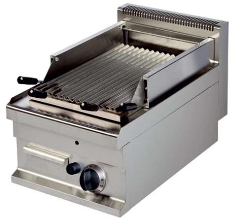 Barbacoa a gas piedra volcánica sobremesa 6kw 400x700x290h mm GGL711S Línea Estambul