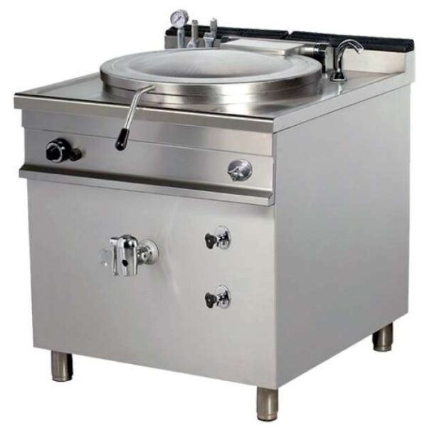 Marmita a gas 100 litros calentamiento indirecto 19,5kw 850x900x900h mm GBP100I Línea Estambul