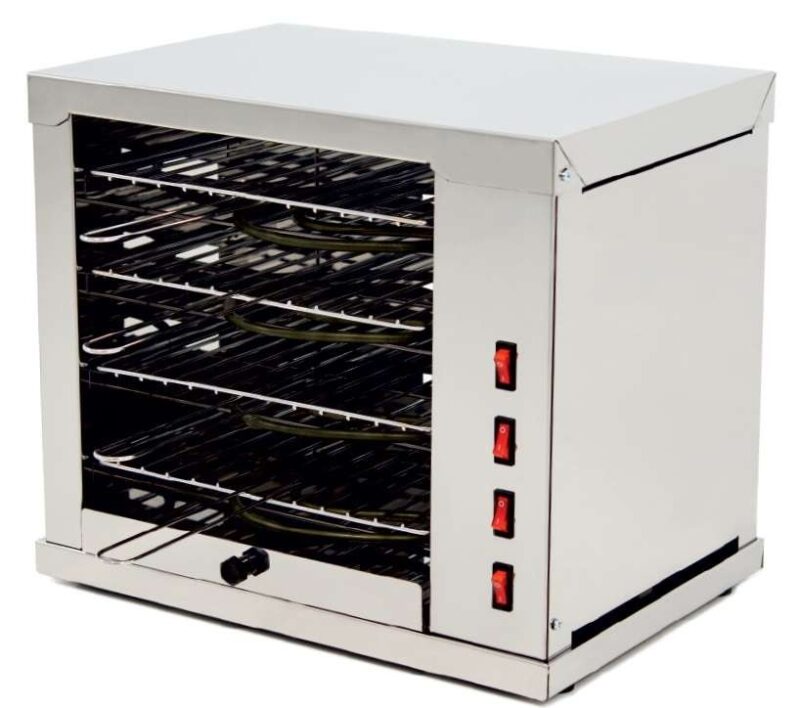 Horno Tostador Eléctrico Multifunción 4 pisos con resistencias blindadas dim.440x300x383h mm línea Badajoz 4TRIO