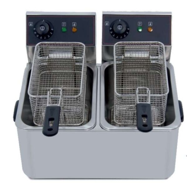 Freidora eléctrica doble 4+4 litros 2+2 Kw 260x385x325h mm IEF-4L-2-EGO