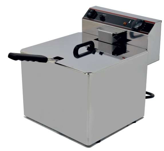 Freidora Eléctrica capacidad 12l pot,7,5 Kw sin Grifo de Vaciado trifásica línea Badajoz EVO12TR