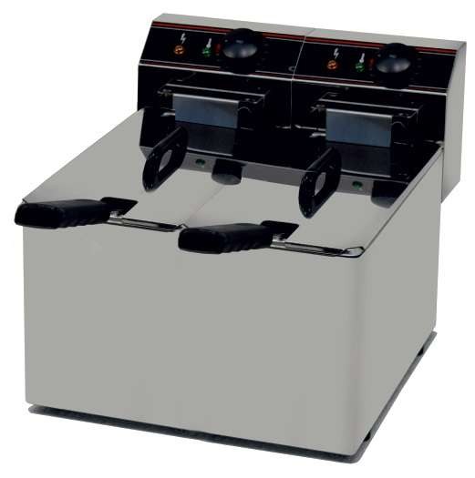 Freidora Eléctrica capacidad 5l+5l pot.2,2,+2,2 Kw sin Grifo de Vaciado línea Badajoz EVO55