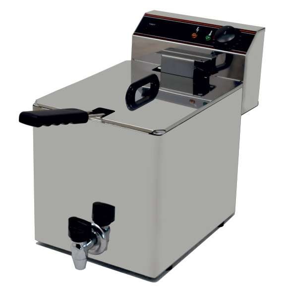 Freidora Eléctrica capacidad 10l pot.3,5 Kw con Grifo de Vaciado línea Badajoz EVO10G