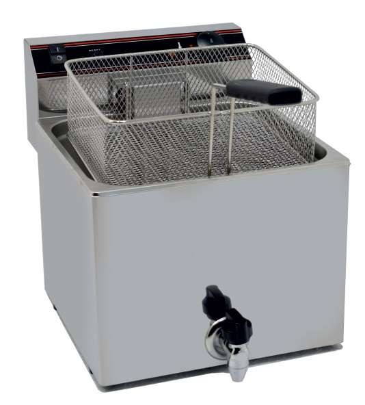 Freidora Eléctrica capacidad 12l pot.4,5 Kw con Grifo de Vaciado línea Badajoz EVO12G