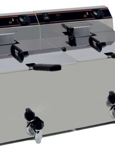Freidora Eléctrica capacidad 12+12l pot.7,5+7,5 Kw con Grifo de Vaciado trifásica línea Badajoz EVO1212GTR