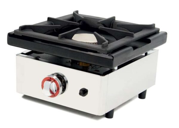 Cocina a Gas Sobremesa 1 fuego de 6 Kw dim.410x457x240h mm línea Badajoz 40CG