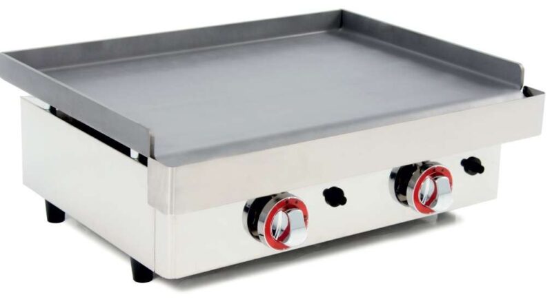Plancha a Gas Acero Laminado 6mm pot.3,2Kw 410x457x240h mm línea Badajoz 40PGL