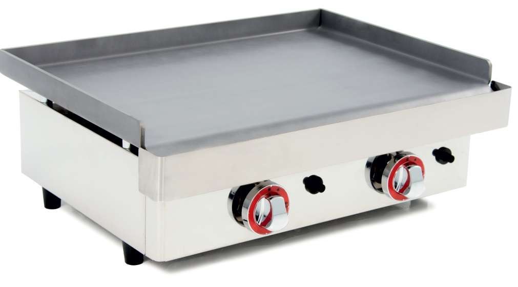 Plancha a Gas Acero Laminado 6mm pot.3,2Kw 410x457x240h mm línea Badajoz 40PGL