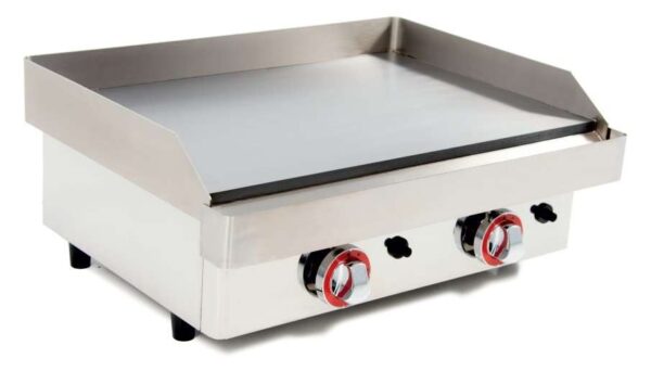 Plancha a Gas Acero Rectificado 15mm pot.6,4Kw dim.610x457x240h mm línea Badajoz 60PGR