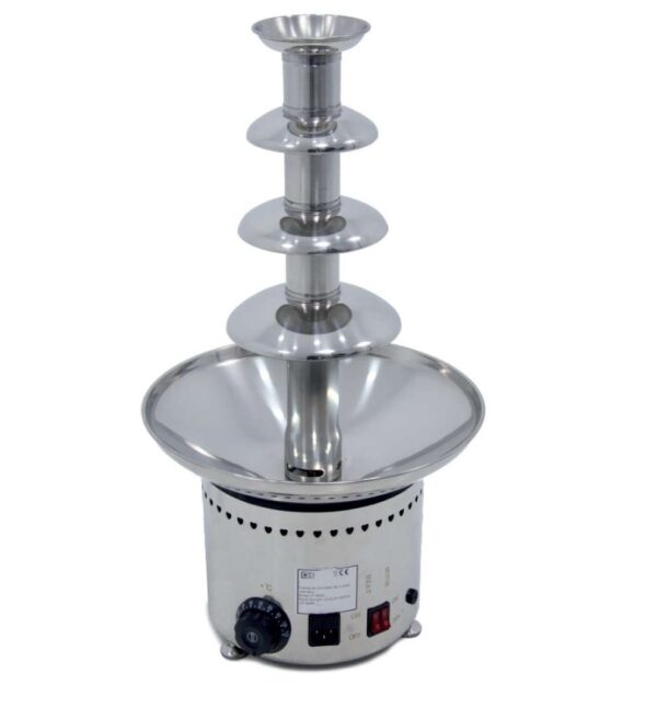 Fuente de chocolate 4 pisos diámetro 33cm y alto 60cm capacidad