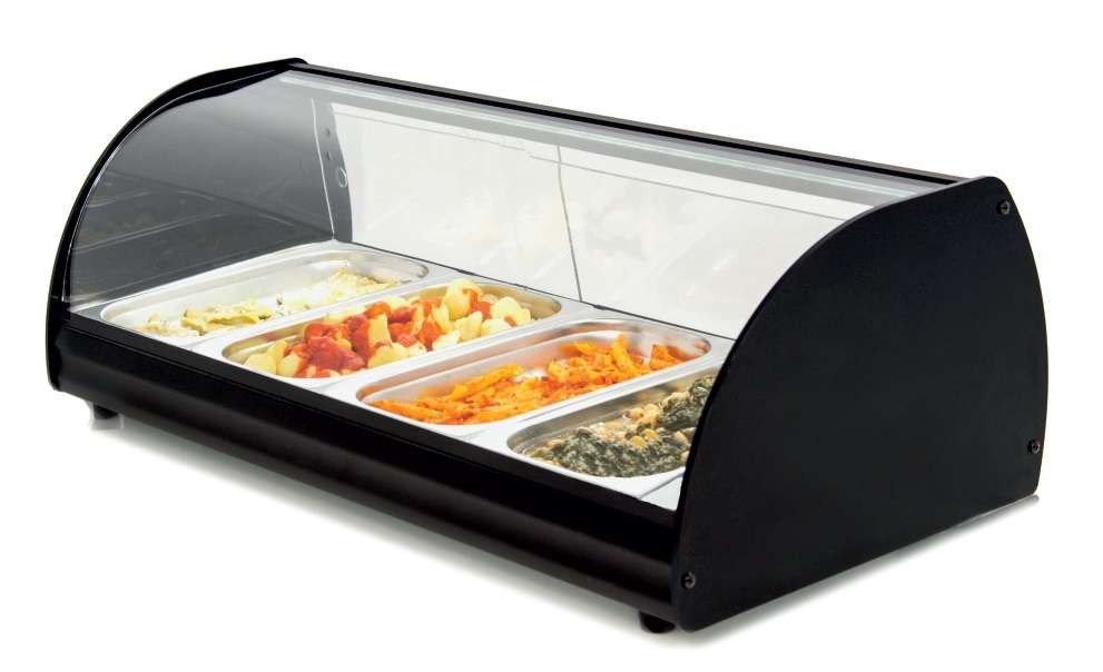 Vitrina Caliente Multifunción de 4 bandejas GN1/3-40 dim.805x390x287h mm Línea Badajoz con Luz 4CTL