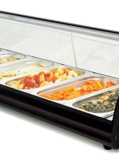 Vitrina Caliente Multifunción con luz led de 6 bandejas GN1/3-40 dim.1145x390x287h mm Línea Badajoz 6CTL