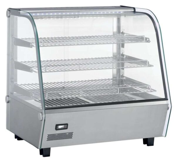 Vitrina caliente sobremostrador 120 litros de 678x568x685h mm Línea Pekín XCR-120L