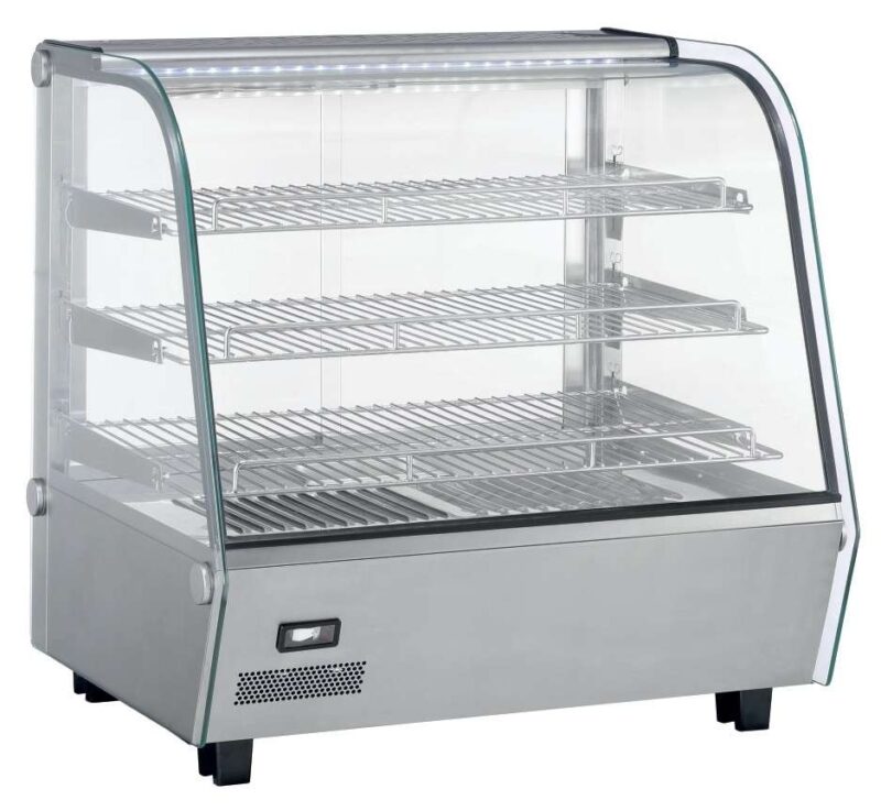 Vitrina caliente sobremostrador 120 litros de 678x568x685h mm Línea Pekín XCR-120L