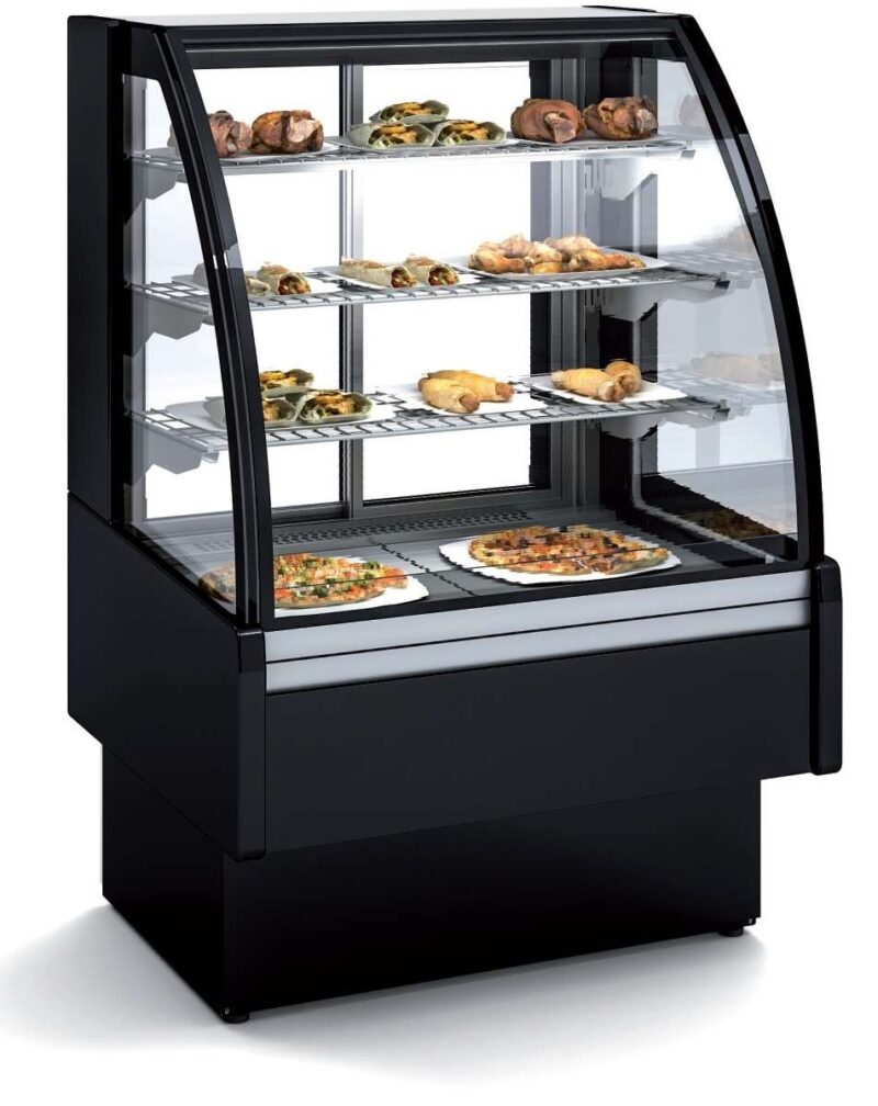 Vitrina Expositora Caliente cristal recto dim.600x710x1380h mm Línea Córdoba VV-6HE-6-R