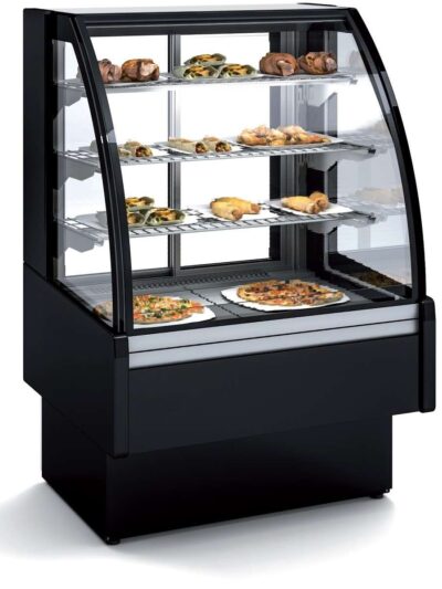 Vitrina Expositora Caliente cristal recto dim.1300x710x1380h mm Línea Córdoba VV-6HE-13-R