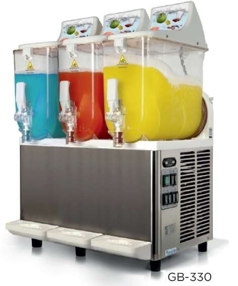 Granizadora GraniBEACH 10 + 10 +10 litros CARPIGIANI de 200 x400 x860h mm VALENCIA GB-112