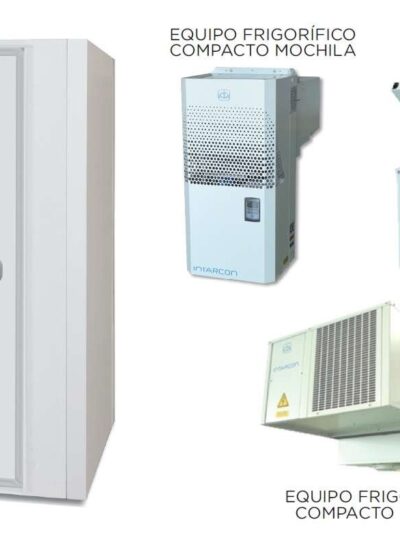 Cámara Frigorífica Temperatura Positiva dim.ext.2170x1370x2000h mm con suelo, aislamiento de 85mm, puerta pivotante de luz 1830X700mm y perfiles sanitarios