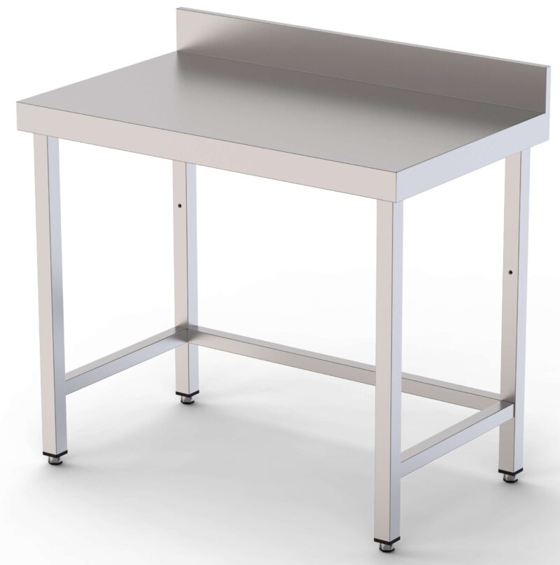 Mesa de Trabajo Acero inoxidable Mural Sin Estante 1000x800x850h mm WTW180100S0