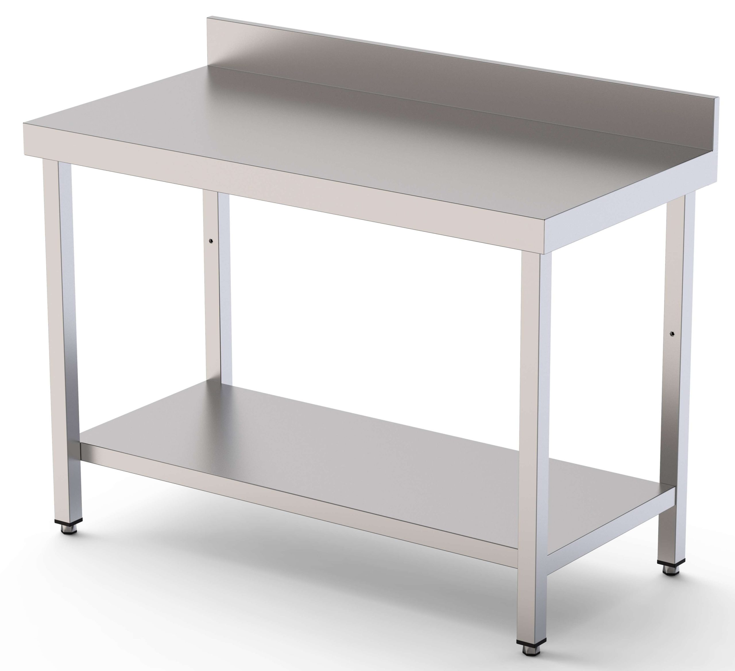 Mesa de Trabajo Acero inoxidable Mural Con 1 Estante 2000x800x850h mm WTW180200S1