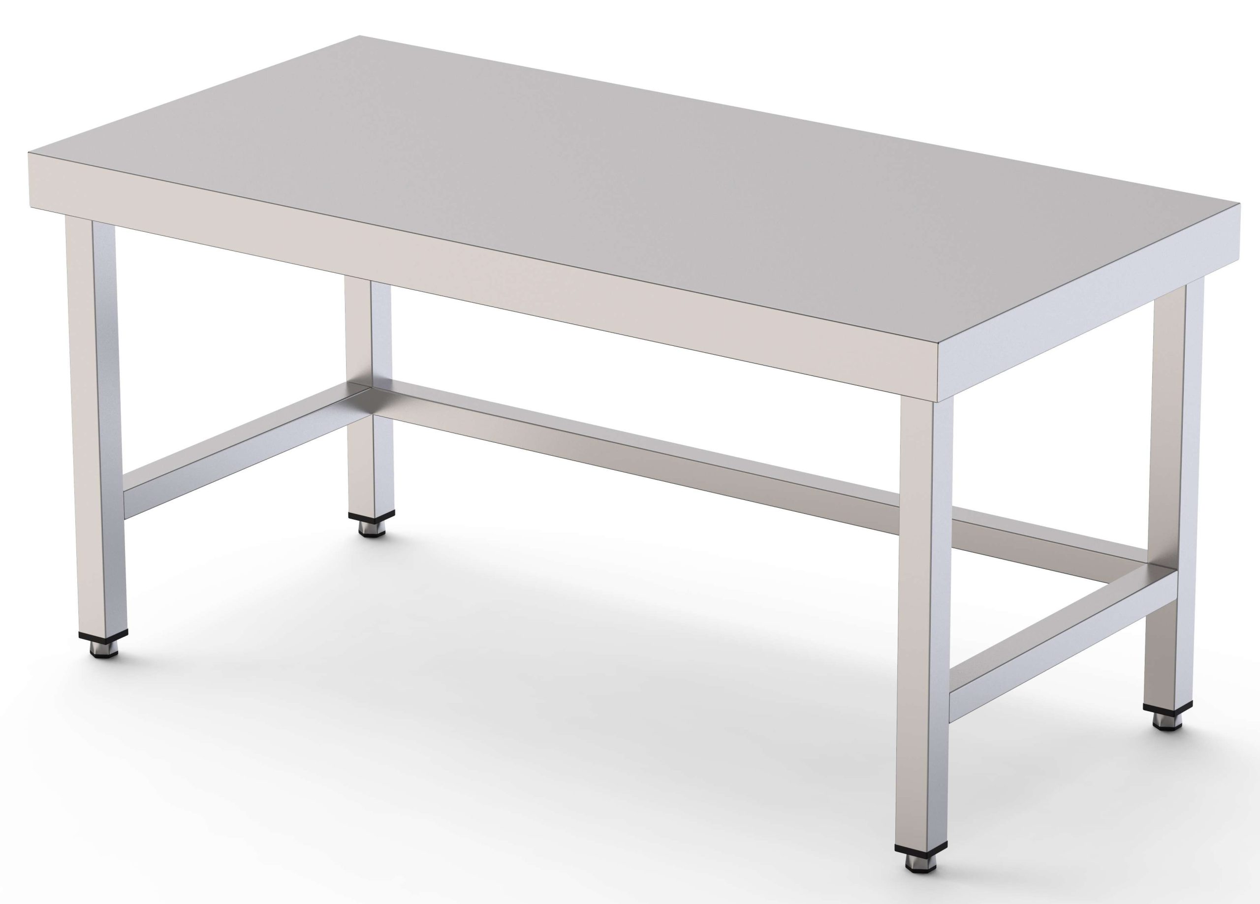 Mesa de Trabajo Acero Inoxidable Baja Central Sin Estante 1000x600x600h mm WTC260100S0